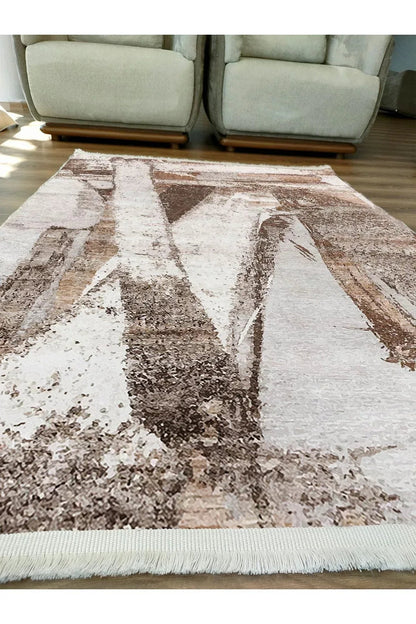 Halı Vagonu 16 Modern Stil Soyut Halısı Oturma Odası Yemek Odası Için Yıkanabilen Dekoratif Halı - HALI VAGONU