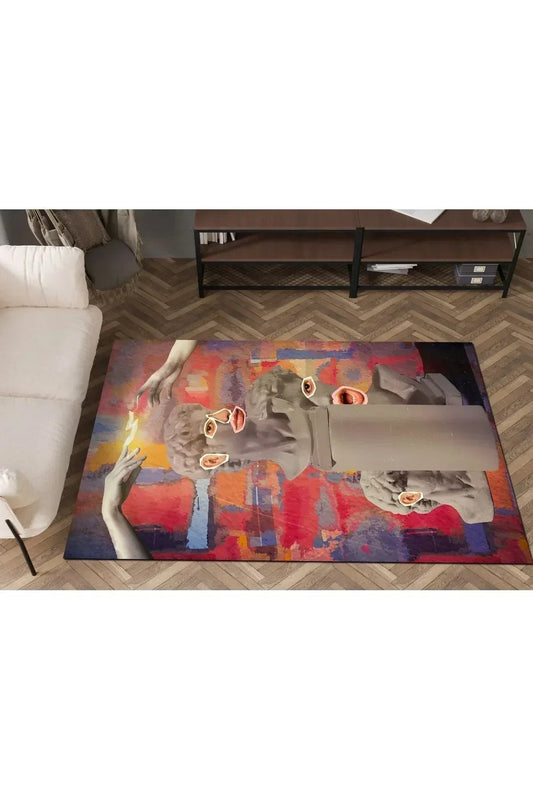 Halı Vagonu 174 Eller Heykel Art Temalı Modern Dokuma Taban Halı - HALI VAGONU