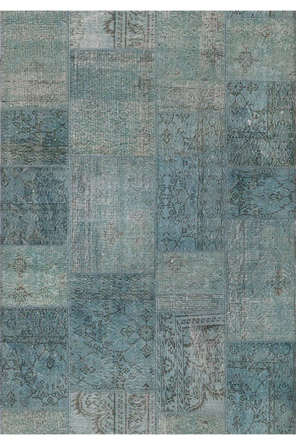 Halı Vagonu 2091 Patchwork Desenli Yıkanabilir Kaymaz Salon Halısı, Koridor Ve Mutfak Halısı - HALI VAGONU