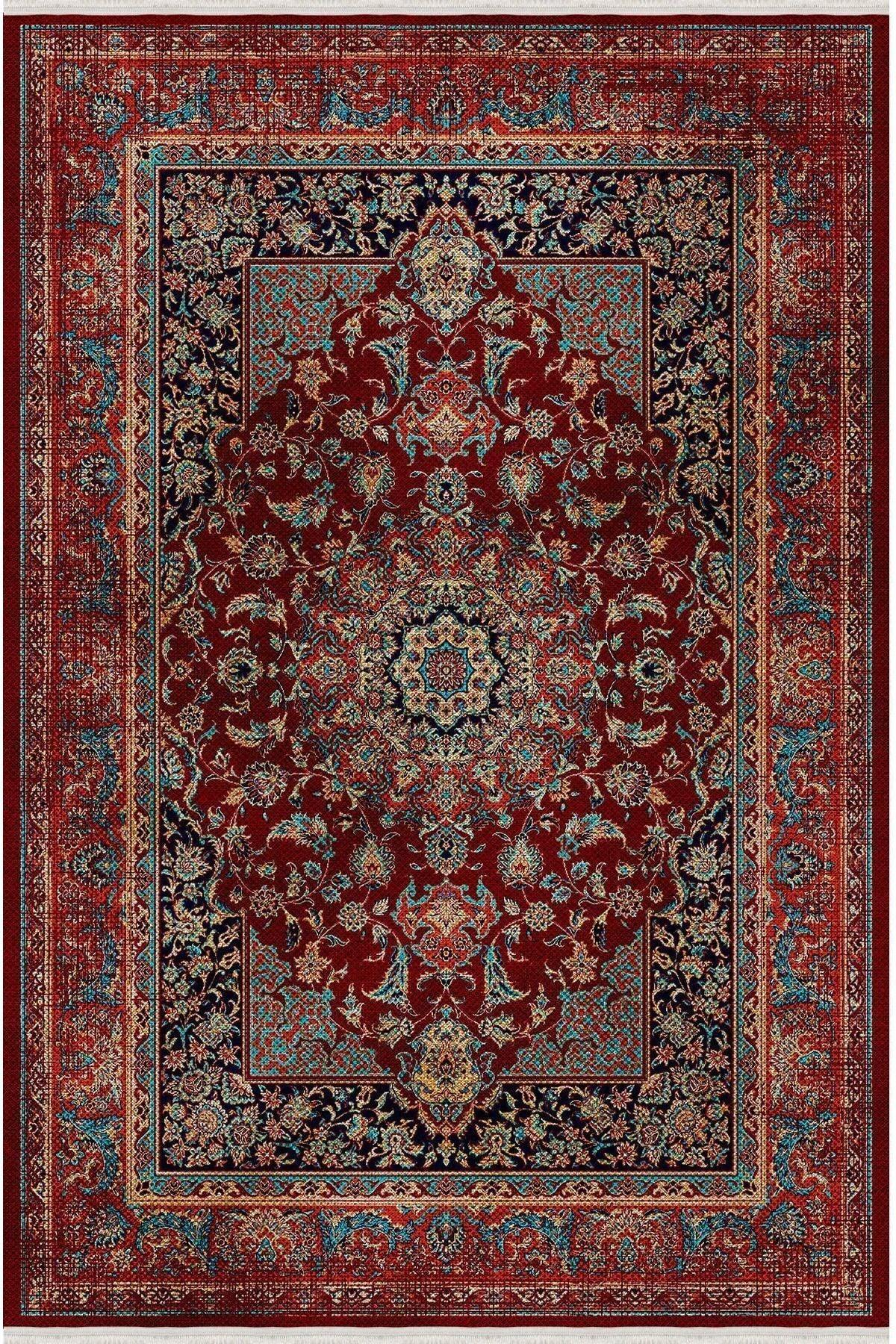 Halı Vagonu 38 Klasik Bordo Vintage Stil Salon Halısı - HALI VAGONU