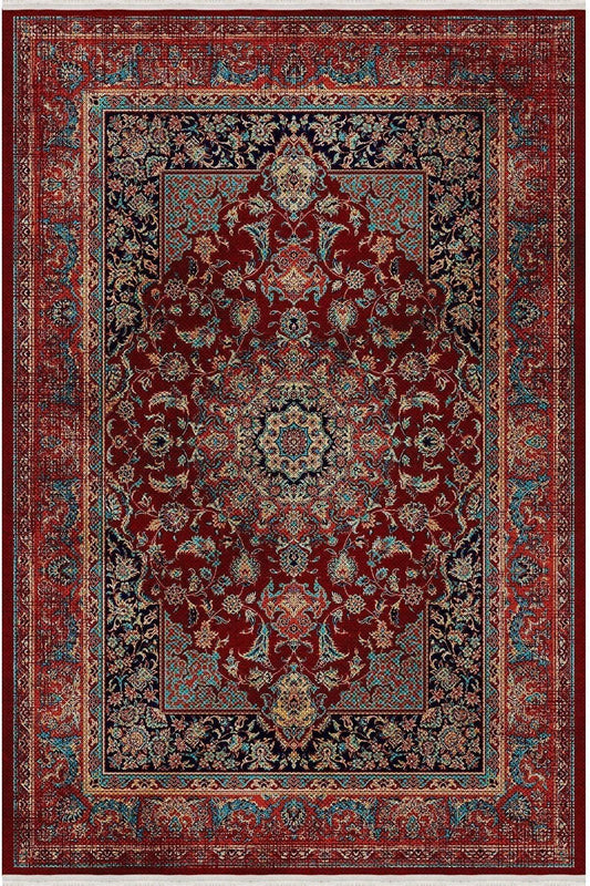 Halı Vagonu 38 Klasik Bordo Vintage Stil Salon Halısı - HALI VAGONU