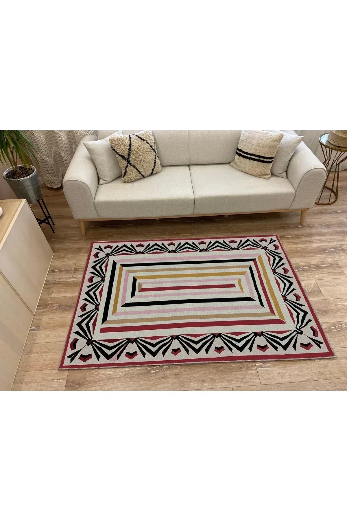 Halı Vagonu 47 Modern Stil Renkli Iskandinav Halı Ve Kilim Salon Halısı Yıkanabilen Dekoratif Halı - HALI VAGONU