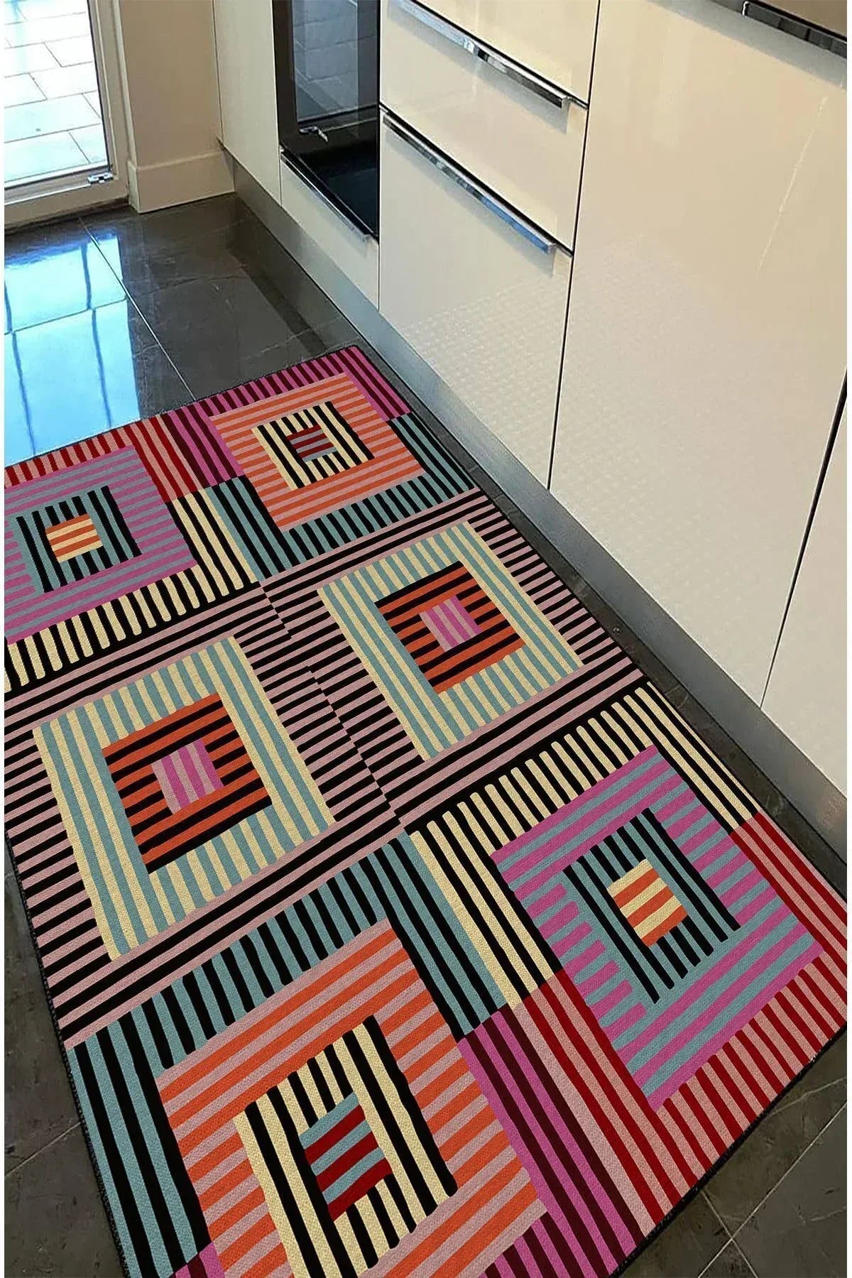 Halı Vagonu 50 Modern Stil Renkli Iskandinav Halı Ve Kilim Salon Halısı Yıkanabilen Dekoratif Halı - HALI VAGONU