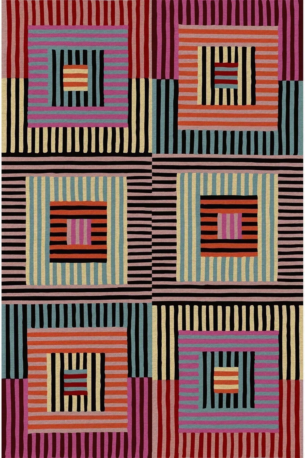 Halı Vagonu 50 Modern Stil Renkli Iskandinav Halı Ve Kilim Salon Halısı Yıkanabilen Dekoratif Halı - HALI VAGONU