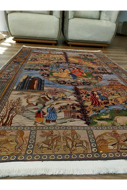 Halı Vagonu 51 Modern Stil Kreatif Halı Ve Kilim Salon Halısı Yıkanabilen Dekoratif Halı - HALI VAGONU