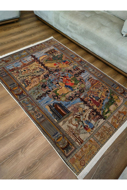 Halı Vagonu 51 Modern Stil Kreatif Halı Ve Kilim Salon Halısı Yıkanabilen Dekoratif Halı - HALI VAGONU