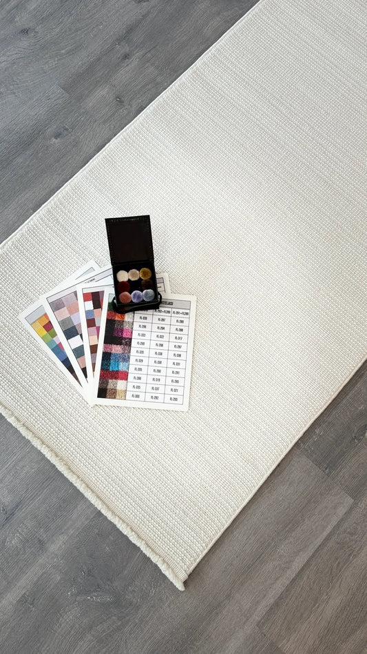 Halı Vagonu Alpaka 8002 Krem Sisal Dokuma Makine Halısı - HALI VAGONU