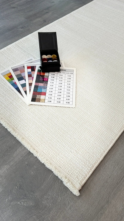 Halı Vagonu Alpaka 8002 Krem Sisal Dokuma Makine Halısı - HALI VAGONU