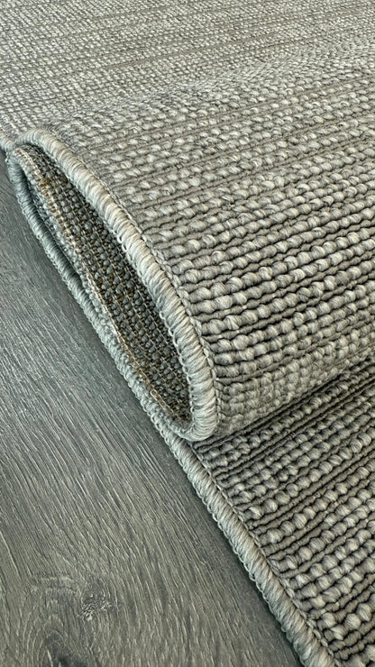 Halı Vagonu Alpaka 8003 Gri Sisal Dokuma Makine Halısı - HALI VAGONU