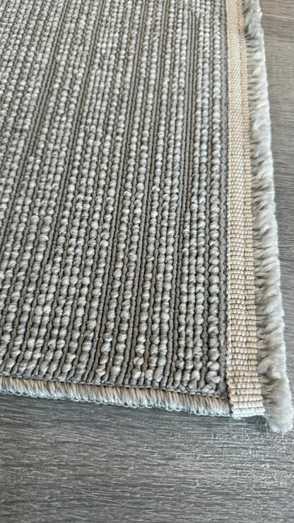 Halı Vagonu Alpaka 8003 Gri Sisal Dokuma Makine Halısı - HALI VAGONU