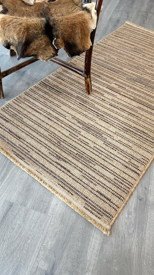 Halı Vagonu Alpaka 8004 Kahve Sisal Dokuma Makine Halısı - HALI VAGONU
