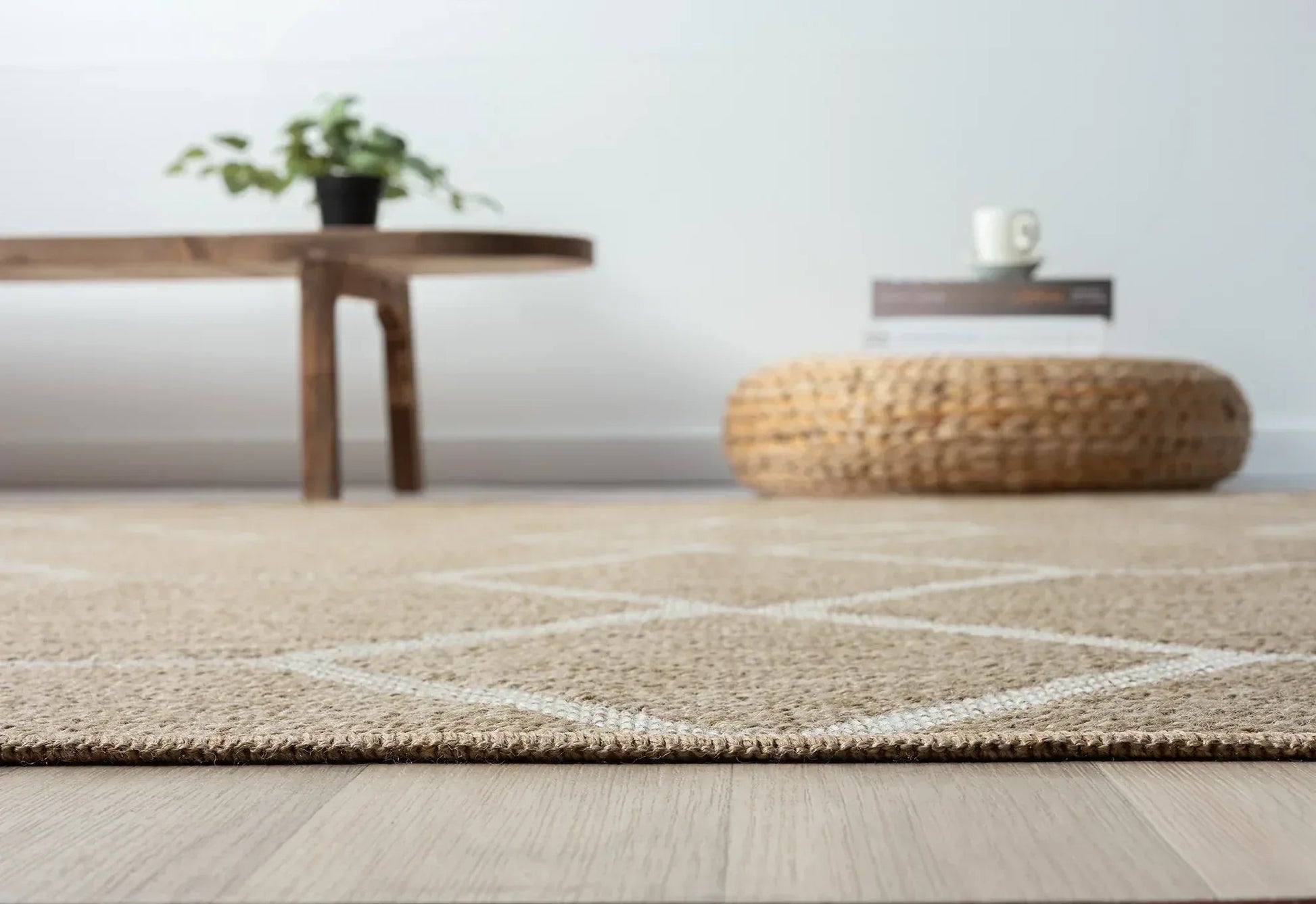 Halı Vagonu Botswana 669 Beyaz Sisal Halı - HALI VAGONU