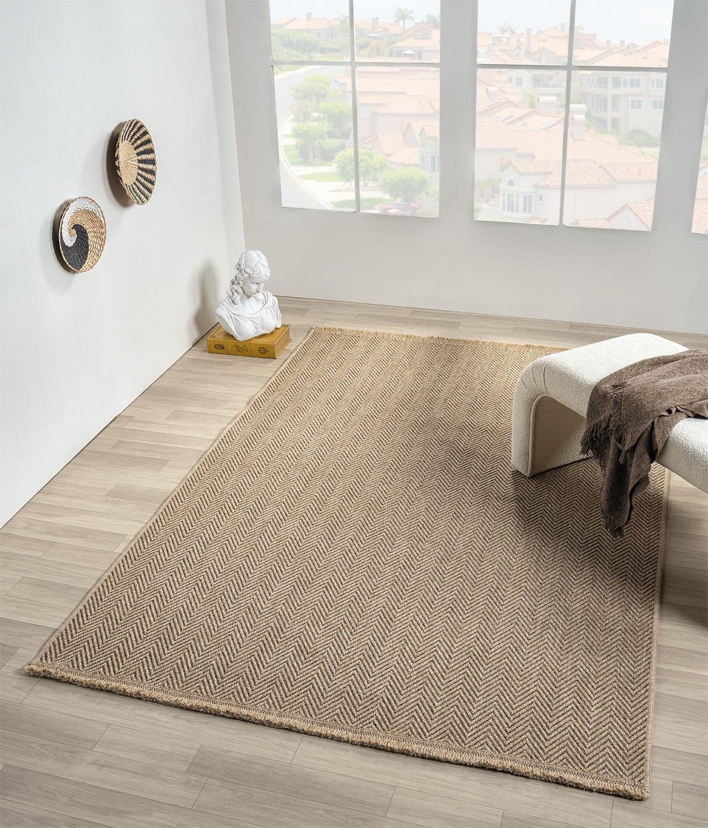 Halı Vagonu Botswana 671 Kahve Sisal Halı - HALI VAGONU