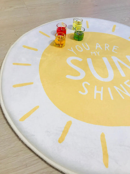 Halı Vagonu HV366 You Are My Sunshine Çocuk Halısı - Yumuşak, Kolay Temizlenebilir, 3 Kalite Seçeneği - HALI VAGONU