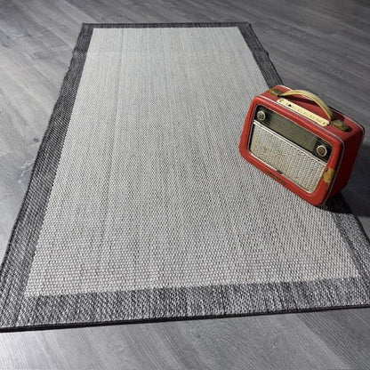Halı Vagonu JS9313 Jüt Sisal Gri Makine Halısı - Kaymaz Taban, Dayanıklı, Tozsuz ve Hav Yapmaz - HALI VAGONU