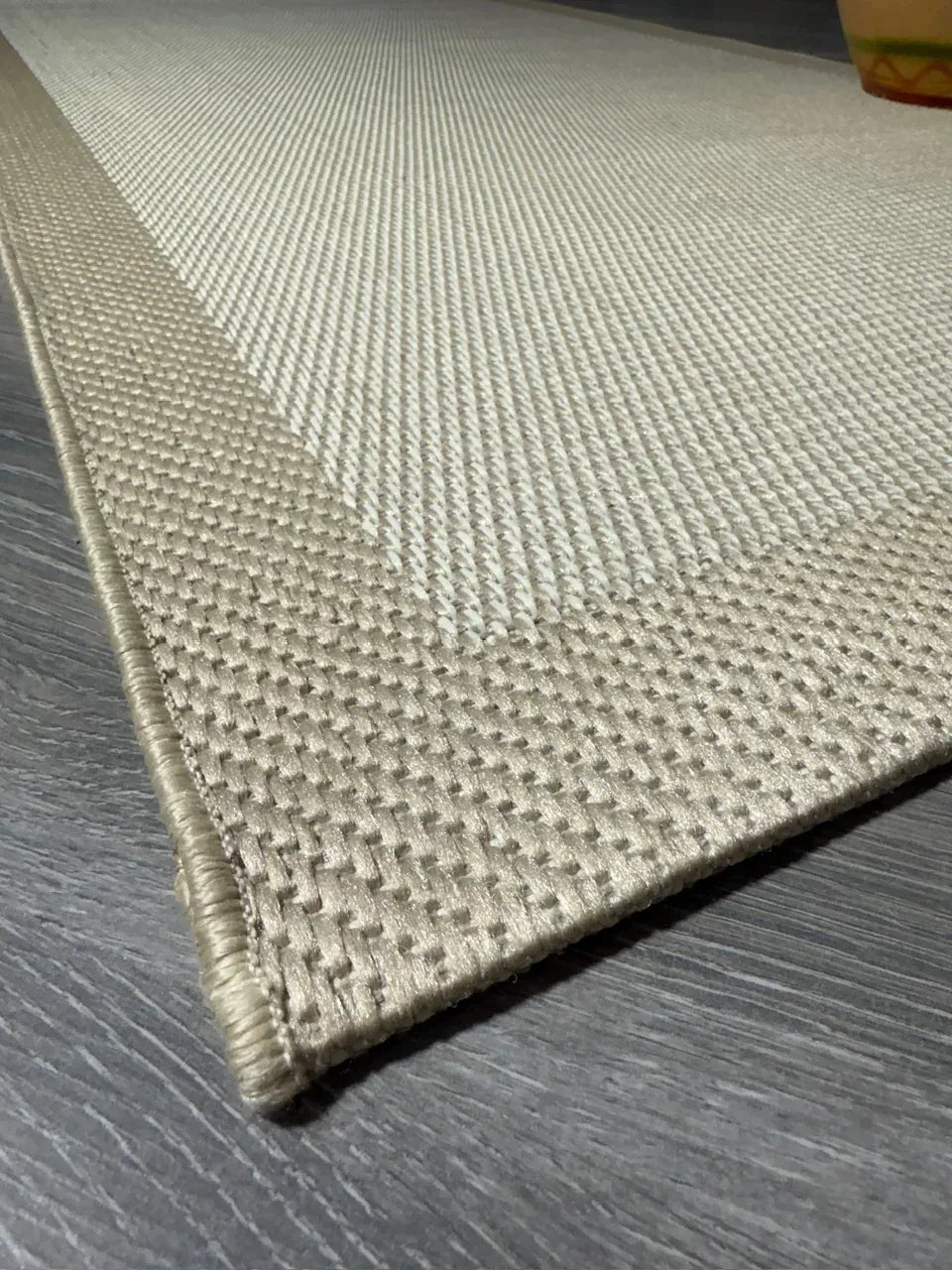 Halı Vagonu JS9327 Jüt Sisal Halı - Kaymaz Taban, Dayanıklı, Tozsuz ve Hav Yapmaz Bej Renk - HALI VAGONU