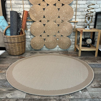 Halı Vagonu JS9327 Jüt Sisal Halı - Kaymaz Taban, Dayanıklı, Tozsuz ve Hav Yapmaz Bej Renk - HALI VAGONU
