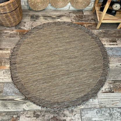 Halı Vagonu JS9509 Jüt Sisal Halı, Kaymaz Taban, Dayanıklı, Tozsuz ve Hav Yapmaz - HALI VAGONU