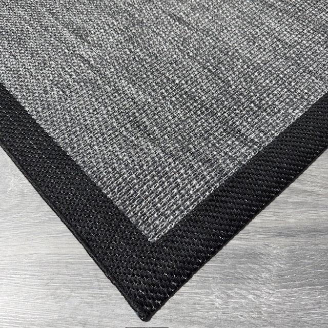 Halı Vagonu JS9714 Jüt Sisal Halı - Füme Siyah, Kaymaz ve Dayanıklı, Hav Yapmaz - HALI VAGONU
