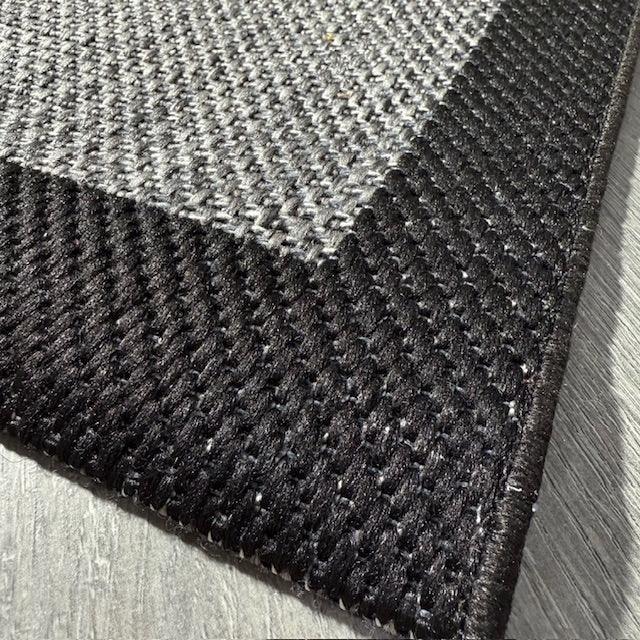 Halı Vagonu JS9714 Jüt Sisal Halı - Füme Siyah, Kaymaz ve Dayanıklı, Hav Yapmaz - HALI VAGONU
