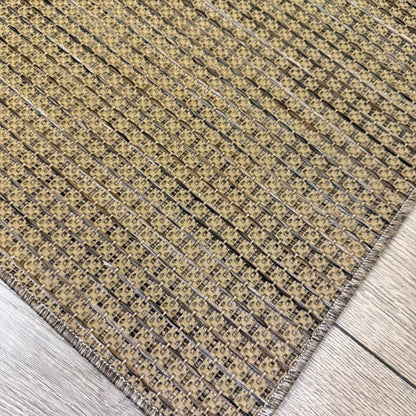 Halı Vagonu JS9903 Kahve Bej Tonlarında Jüt Sisal Halı - Kaymaz ve Dayanıklı, Hav Yapmaz - HALI VAGONU