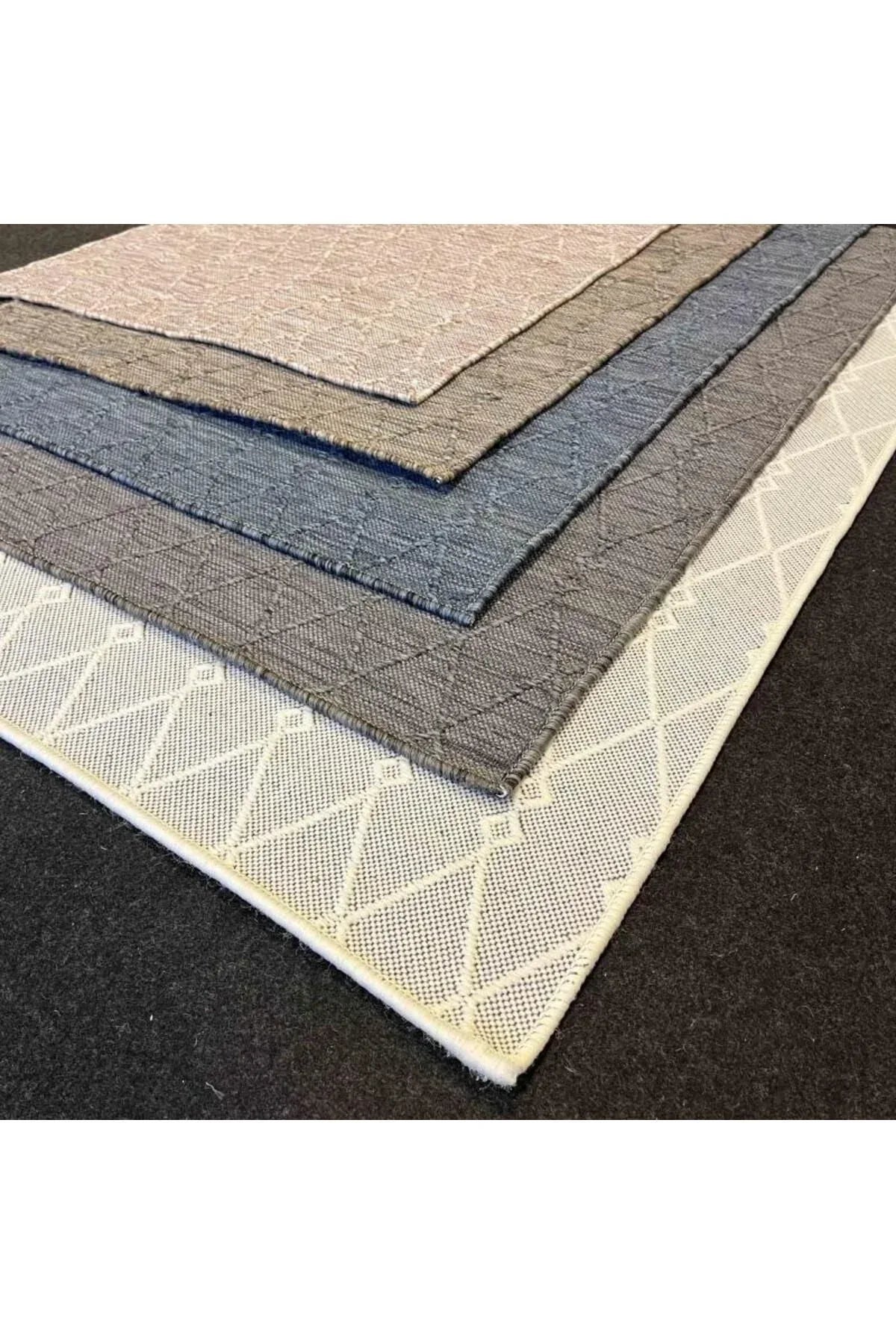 Halı Vagonu Kathmandu 6049 Mavi Nepal Sisal Dokuma Halı - HALI VAGONU