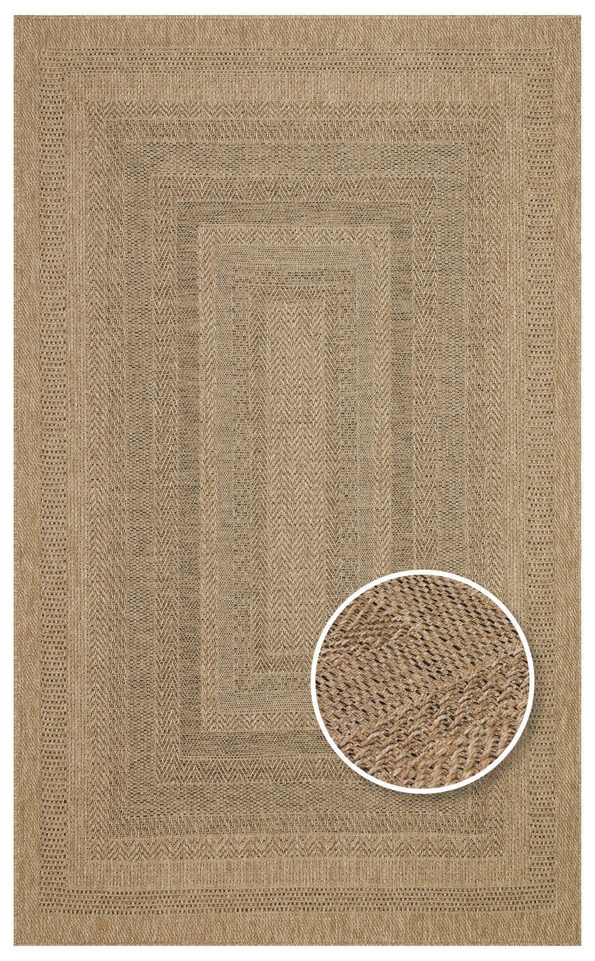 Halı Vagonu Lalibela LLB02 NATURAL Güneş Işığı ve Suya Dayanıklı Jüt Görünümlü Sisal Halı - HALI VAGONU