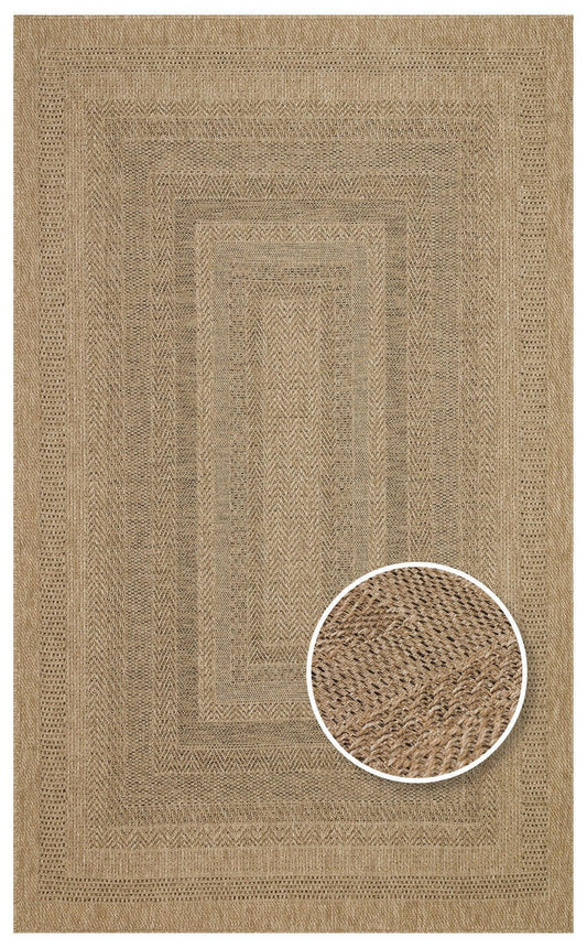 Halı Vagonu Lalibela LLB02 NATURAL Güneş Işığı ve Suya Dayanıklı Jüt Görünümlü Sisal Halı - HALI VAGONU