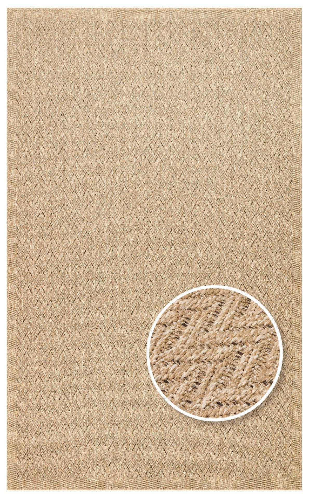 Halı Vagonu Lalibela LLB05 NATURAL Güneş Işığı ve Suya Dayanıklı Jüt Görünümlü Sisal Halı - HALI VAGONU