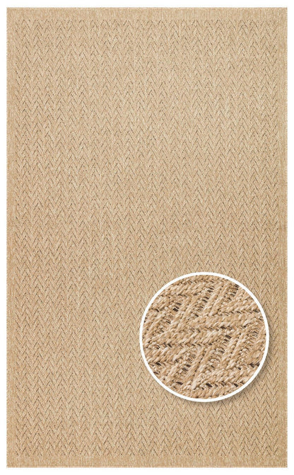 Halı Vagonu Lalibela LLB05 NATURAL Güneş Işığı ve Suya Dayanıklı Jüt Görünümlü Sisal Halı - HALI VAGONU