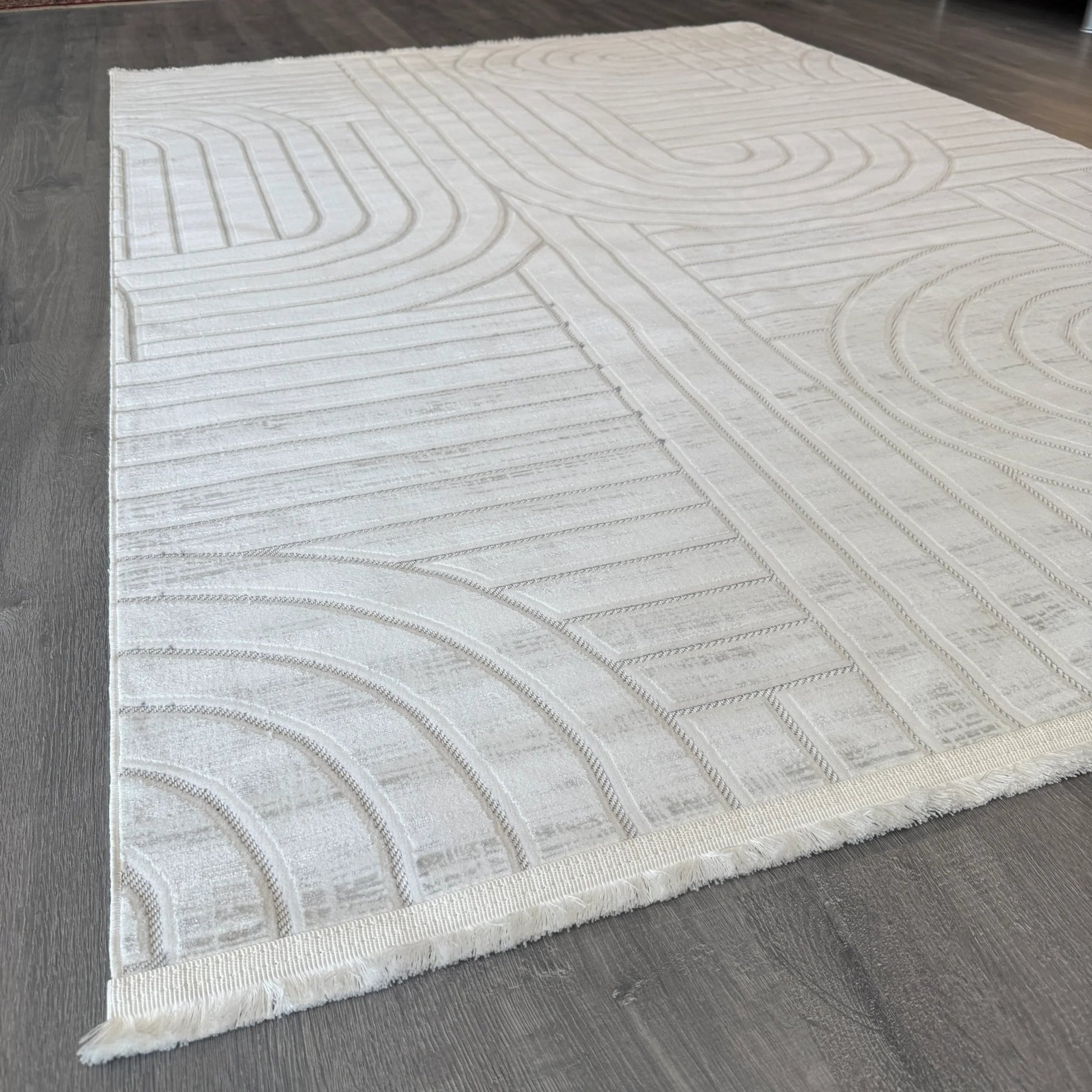 Halı Vagonu Zen Koleksiyonu ZEN - S100 Krem İnce Yıkanabilir Kaymaz Tabanlı Makine Halısı - HALI VAGONU