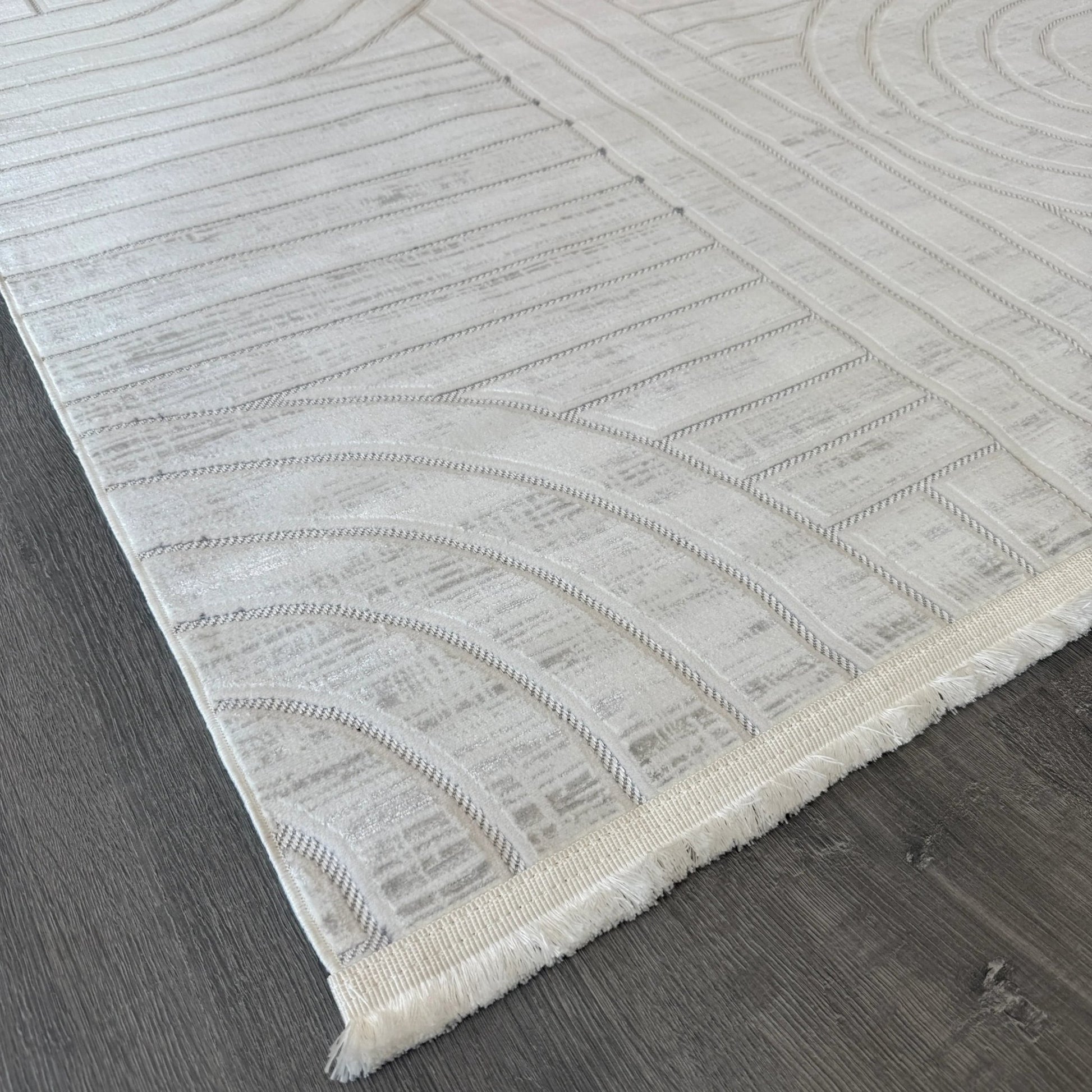 Halı Vagonu Zen Koleksiyonu ZEN - S100 Krem İnce Yıkanabilir Kaymaz Tabanlı Makine Halısı - HALI VAGONU