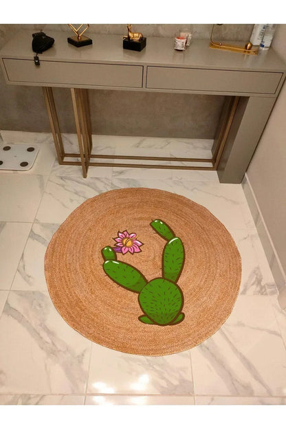 Hasır Jüt Görünümlü Dokuma Kaymaz Taban Kilim - HALI VAGONU