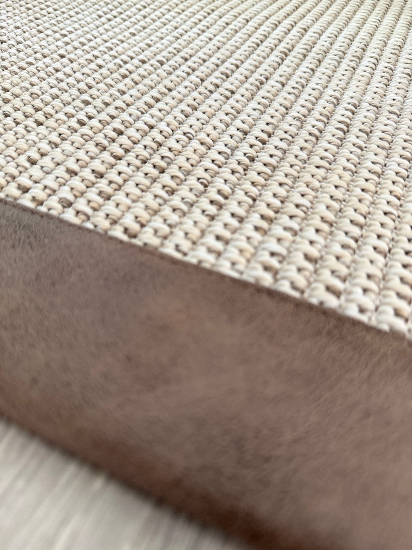Himalaya 664 Krem - Kahve Deri Bordürlü Sisal Halı - El Yapımı, Dayanıklı, Modern Tasarım - HVHB48 C507 - HALI VAGONU