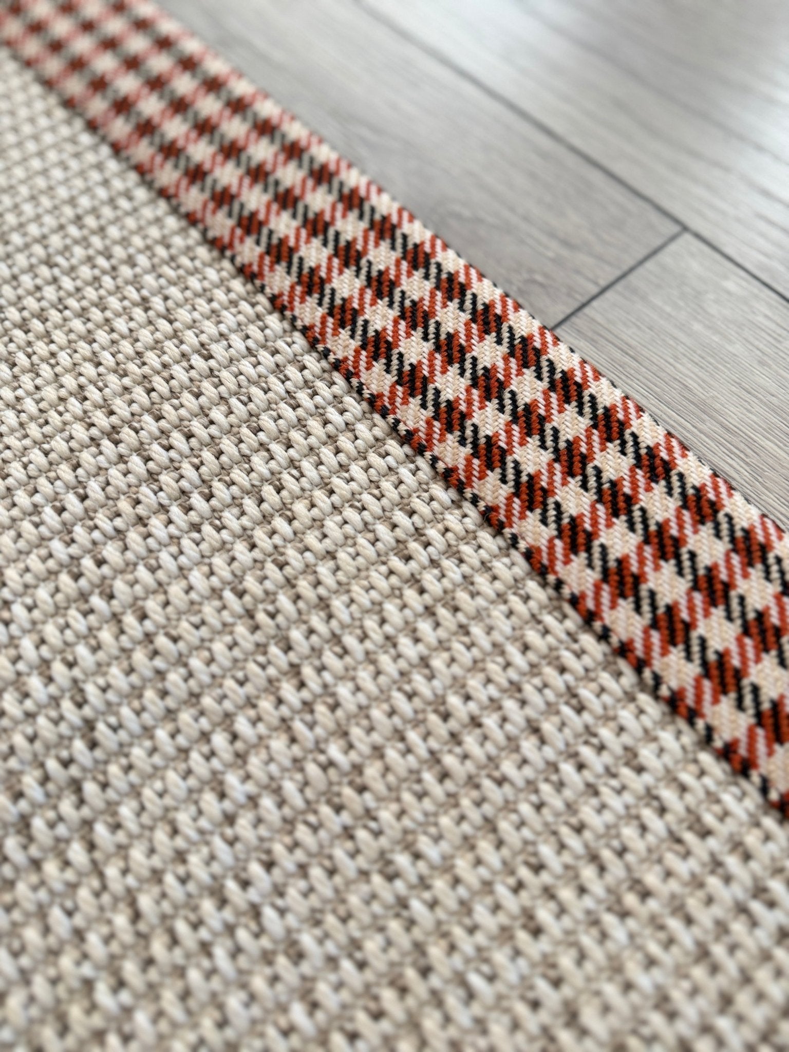 Himalaya 664 Krem Kumaş Bordürlü Sisal Halı - Ayazma06 Bordür - HVHB41 - HALI VAGONU