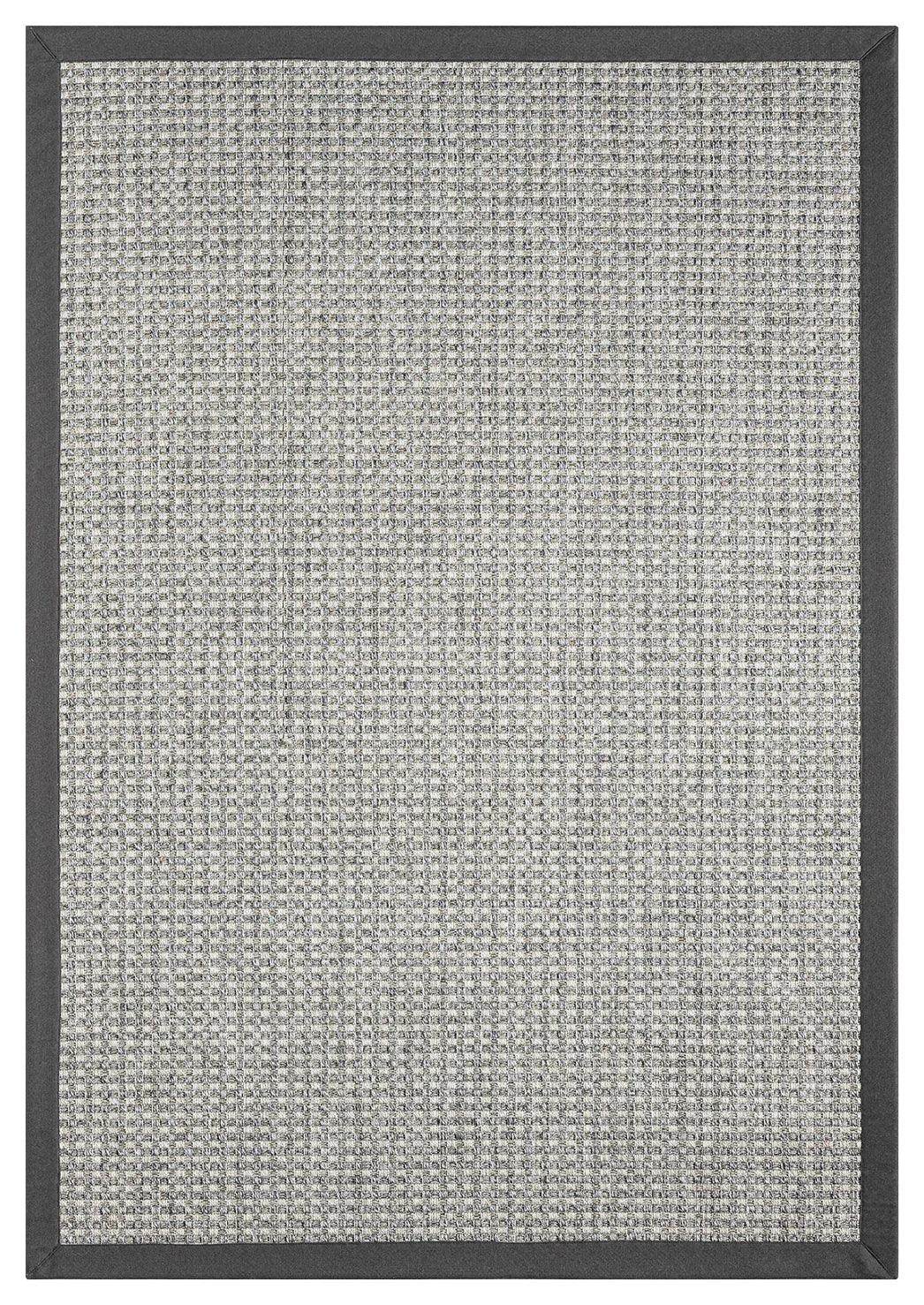 Himalaya Antrasit Kumaş Bordürlü 667 Gri Sisal Halı - HVHB14 - HALI VAGONU