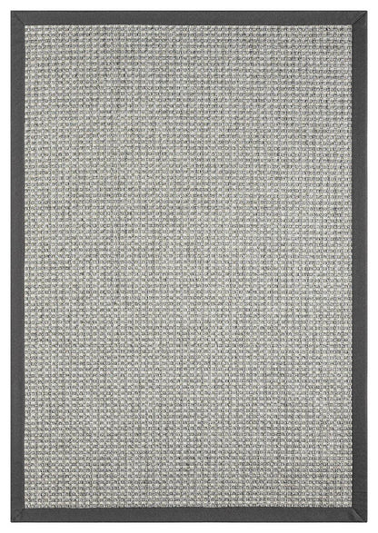 Himalaya Antrasit Kumaş Bordürlü 667 Gri Sisal Halı - HVHB14 - HALI VAGONU