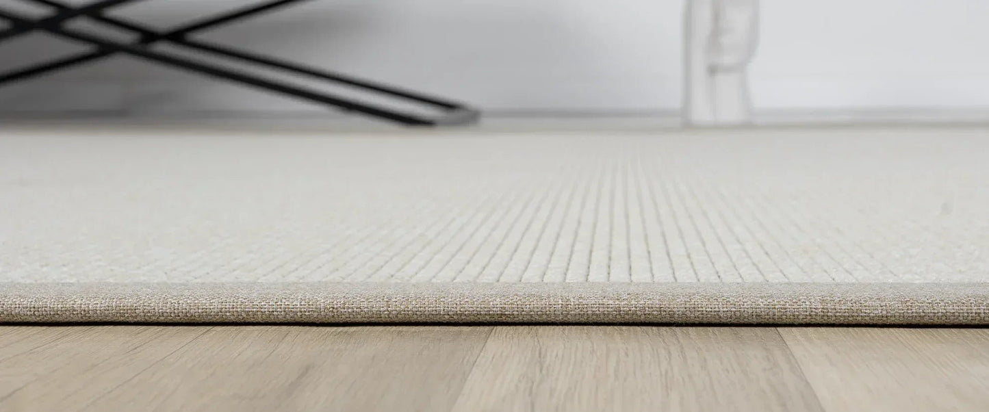 Himalaya Bej Kumaş Bordürlü 664 Krem Sisal Halı - HVHB01 - HALI VAGONU