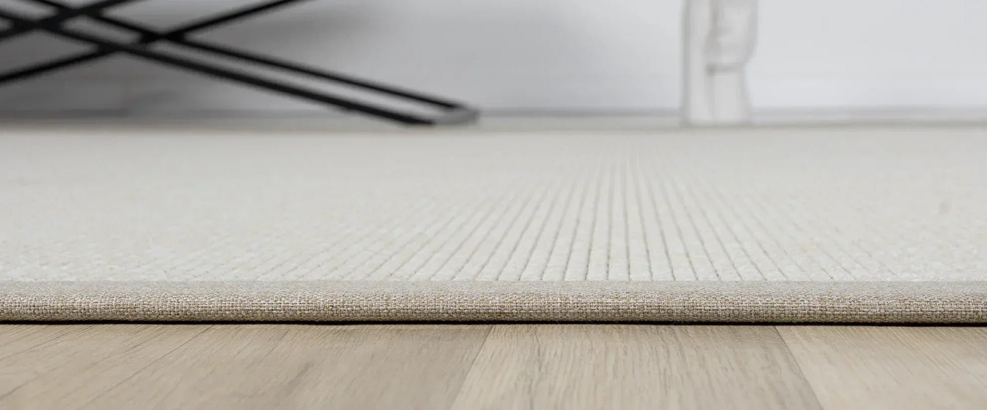 Himalaya Bej Kumaş Bordürlü 664 Krem Sisal Halı - HVHB01 - HALI VAGONU