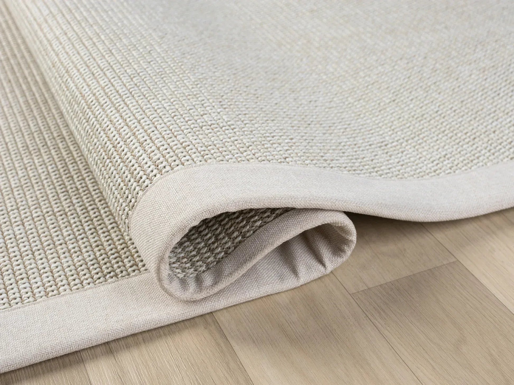 Himalaya Krem Kumaş Bordürlü 664 Krem Sisal Halı - HVHB02 - HALI VAGONU