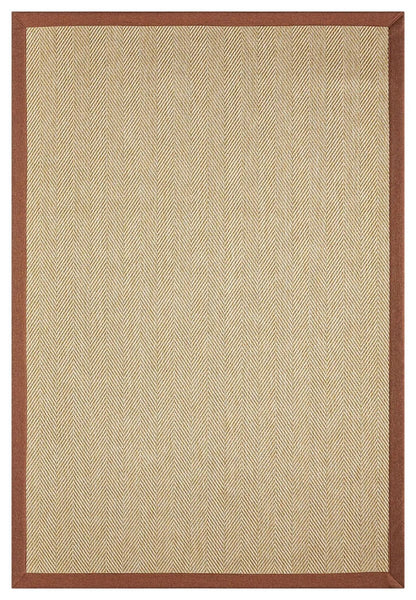 Himalaya Terra Kumaş Bordürlü 665 Bej Sisal Halı - HVHB17 - HALI VAGONU