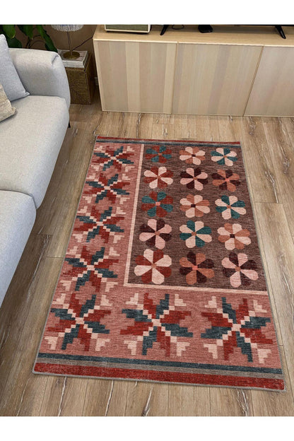 HV 12 Modern Stil Geniş Alan Halısı Oturma Odası Yatak Odası Yemek Odası Için Yıkanabilen Halı - HALI VAGONU