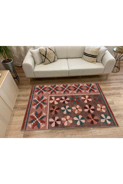 HV 12 Modern Stil Geniş Alan Halısı Oturma Odası Yatak Odası Yemek Odası Için Yıkanabilen Halı - HALI VAGONU
