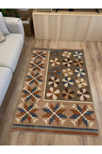 HV 13 Modern Stil HV Halısı Oturma Odası Yatak Odası Yemek Odası Için Yıkanabilen Halı - HALI VAGONU