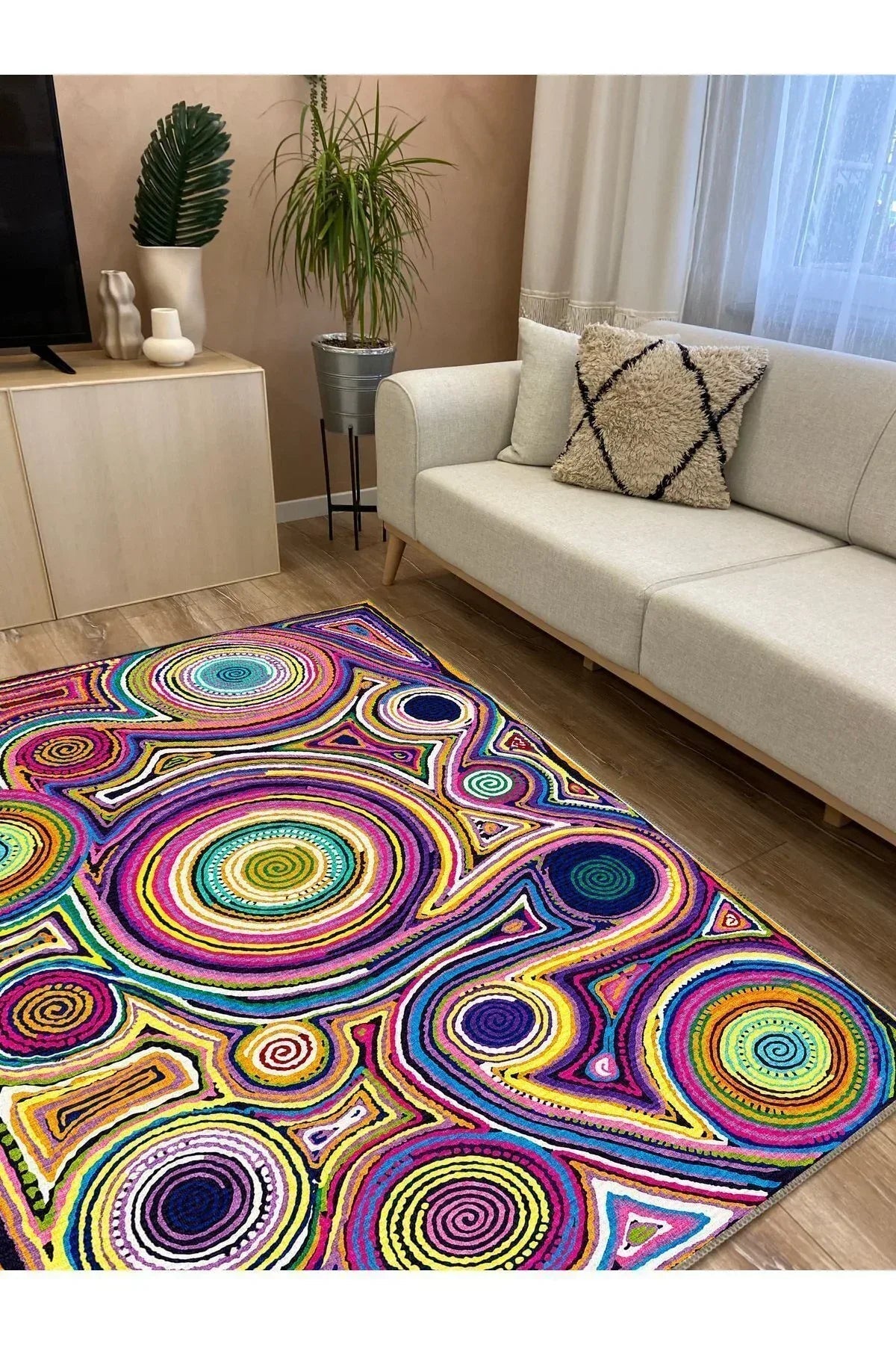 HV 21 Modern Stil Yıkanabilen Salon Halısı - HALI VAGONU