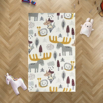 Carpet Wagon HV198 Cream Beige Named Children's Carpet