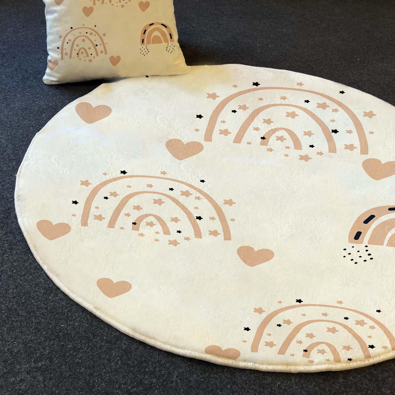 HV293 Gökkuşağı Çocuk Halısı - Yumuşak, Kolay Temizlenebilir, 3 Kalite Seçeneği - HALI VAGONU