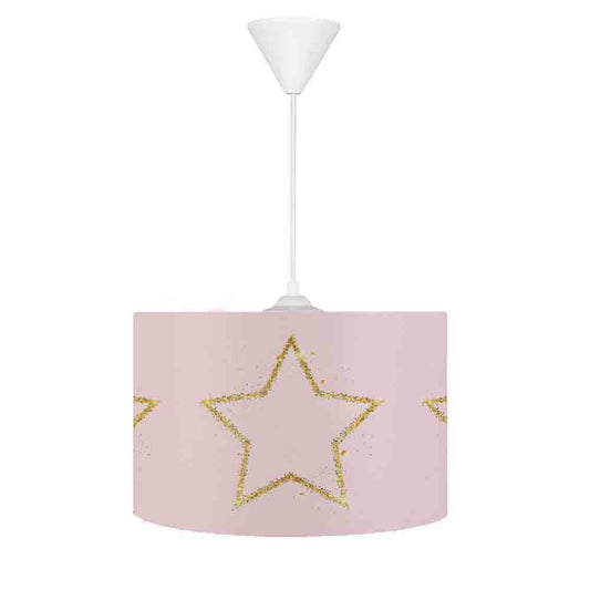 HV309PA Yıldızlı Pembe Gold Odası Sarkıt Avize, yumuşak dokulu tay tüyü kumaş kaplamasıyla şık ve modern bir tasarım sunuyor. 30cm çapında, 20cm yüksekliğinde ve ayarlanabilir kablo boyu ile her ortamda kullanıma uygun.