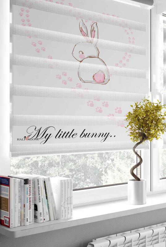 HV331 Tavşanlı Zebra Perde - Modern ve şık tasarımı ile evinize şıklık katacak, dayanıklı ve işlevsel zebra perde.