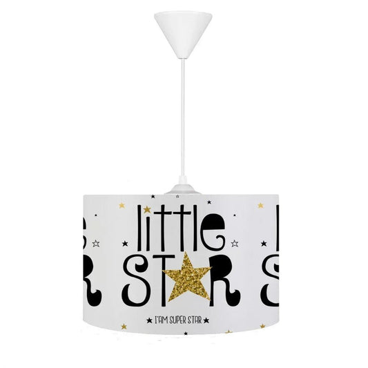 HV333B Little Star Yıldızlı Beyaz Çocuk Odası Sarkıt Avize - HALI VAGONU